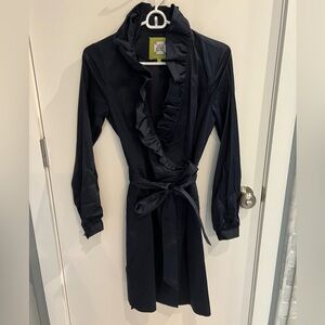 Gorgeous Elizabeth McKay Wrap Dress with Ruffle Collar